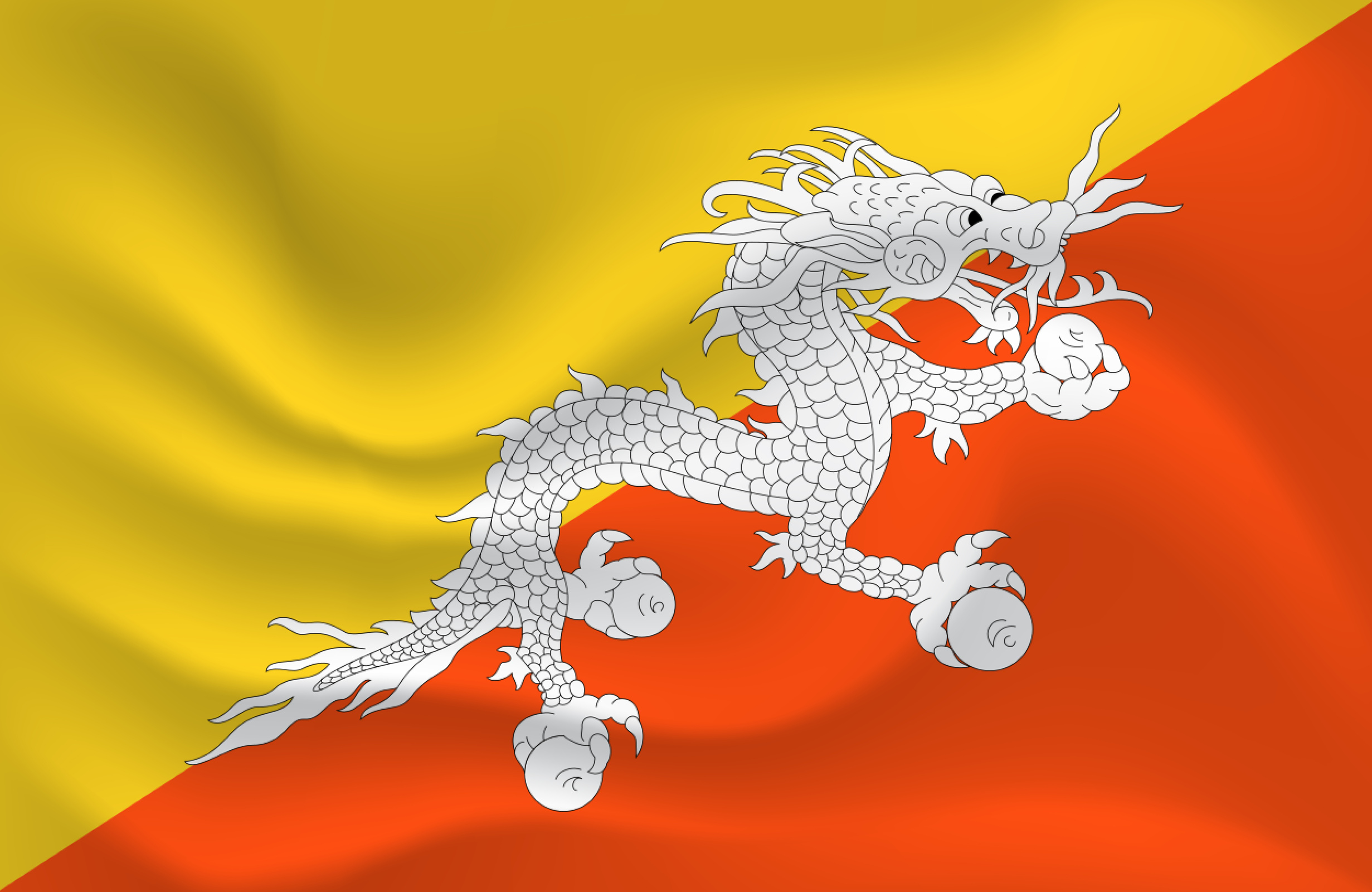 Bhutan Flag Illustration